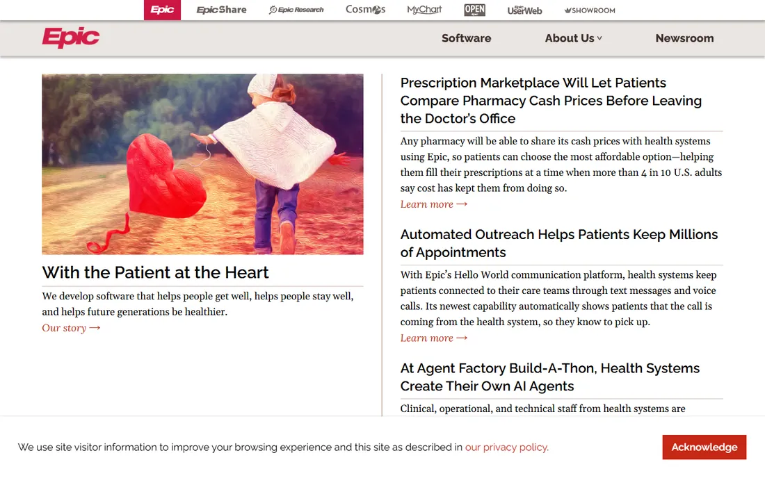 Epic Systems homepage