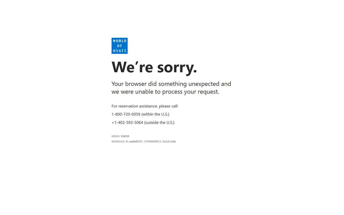 Hyatt homepage