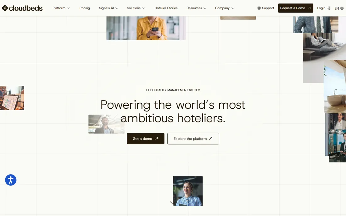 Cloudbeds homepage
