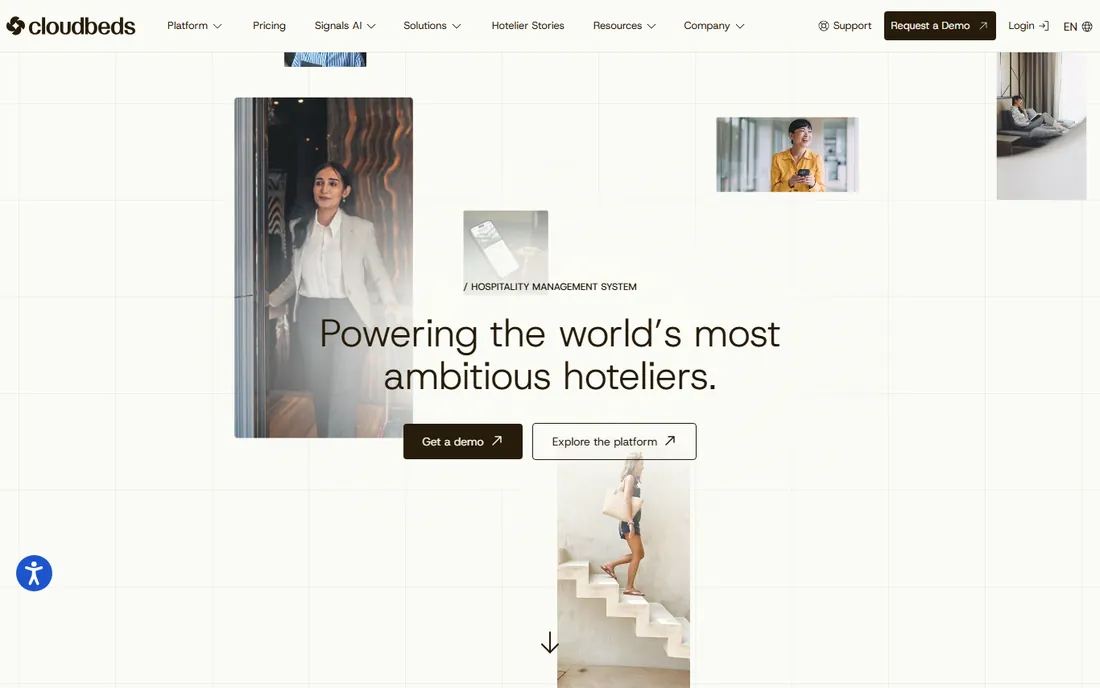 Cloudbeds homepage