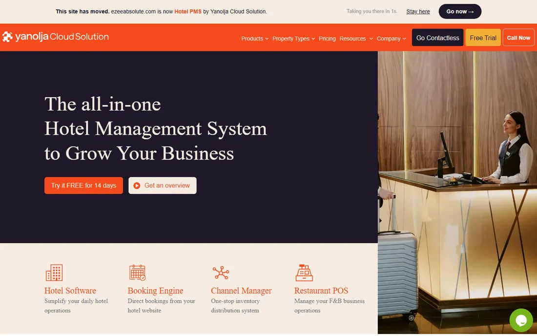 eZee Absolute homepage
