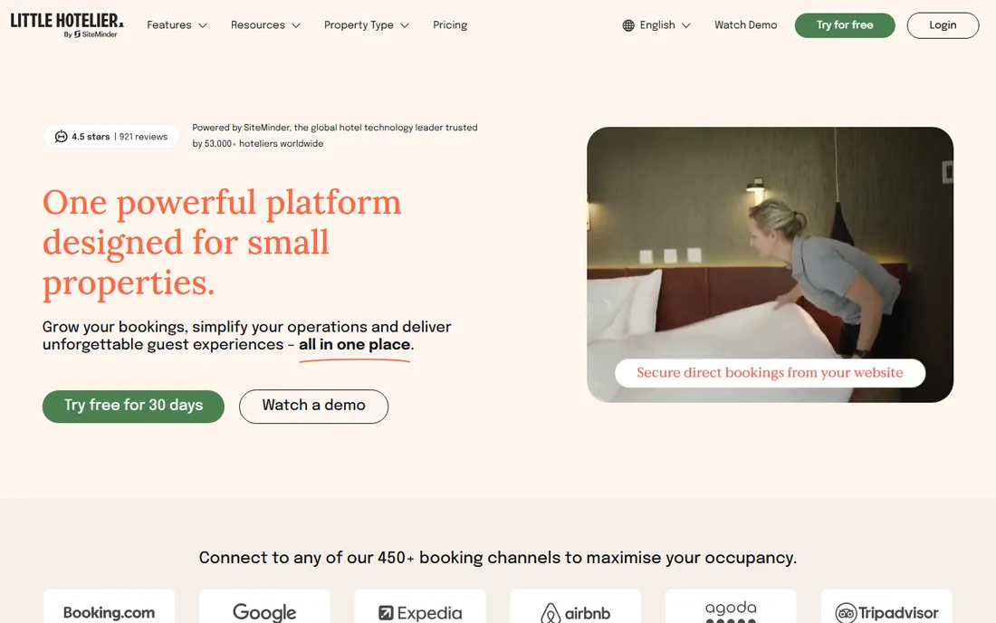 Little Hotelier homepage