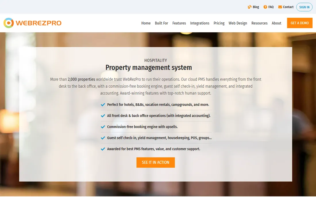 WebRezPro homepage