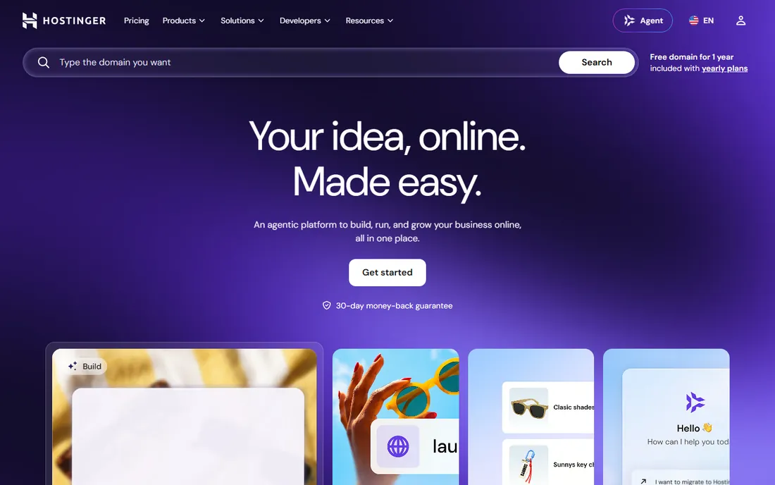 Hostinger homepage