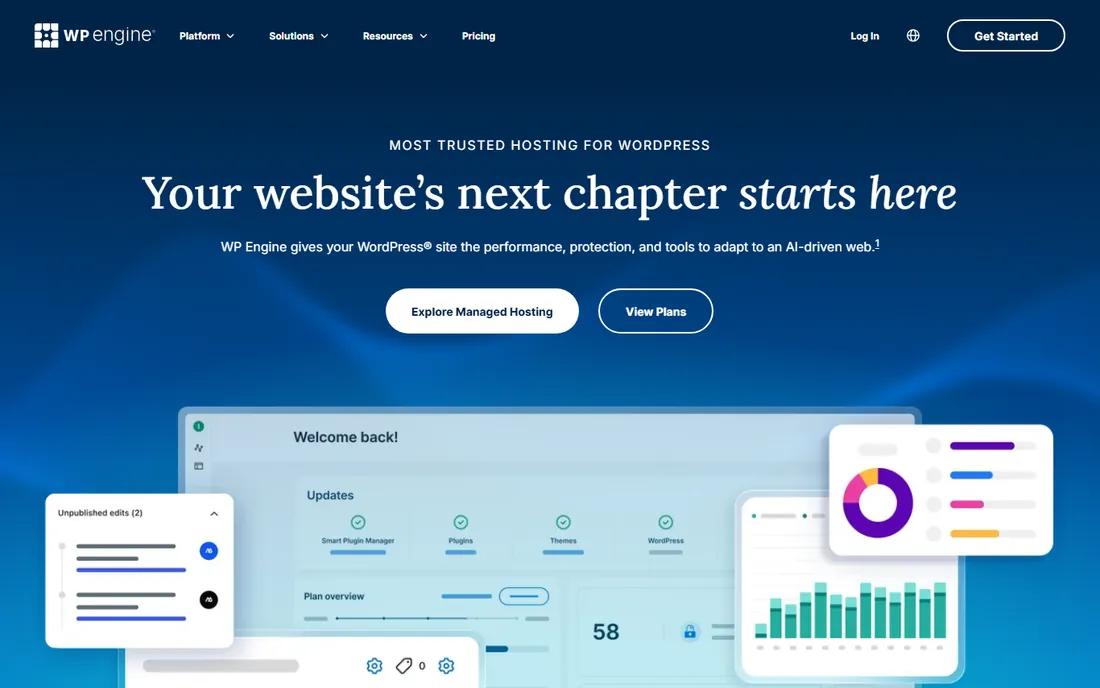 WP Engine homepage