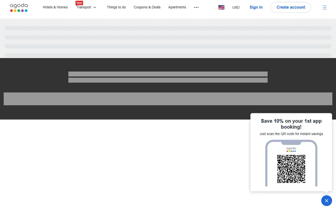 Agoda homepage