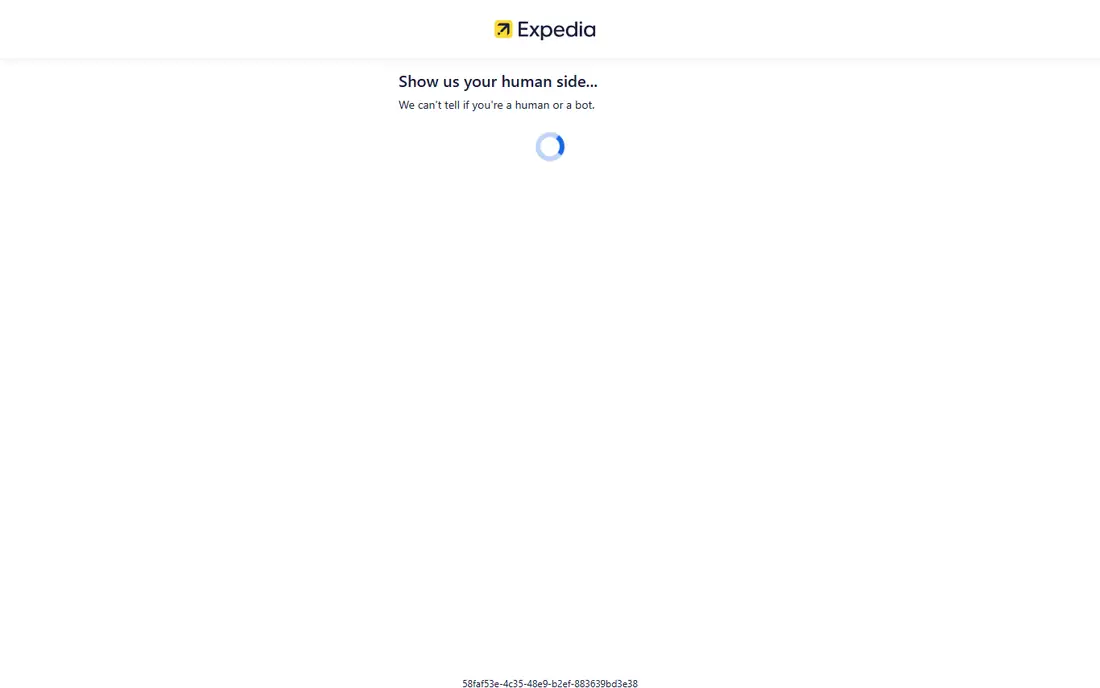 Expedia homepage