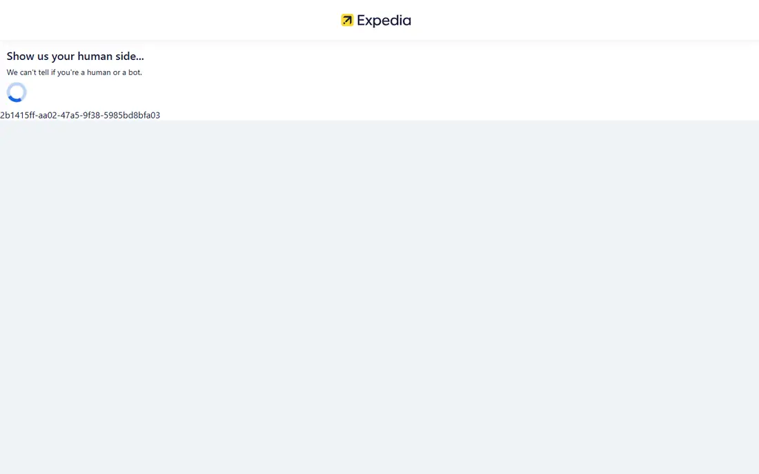 Expedia homepage