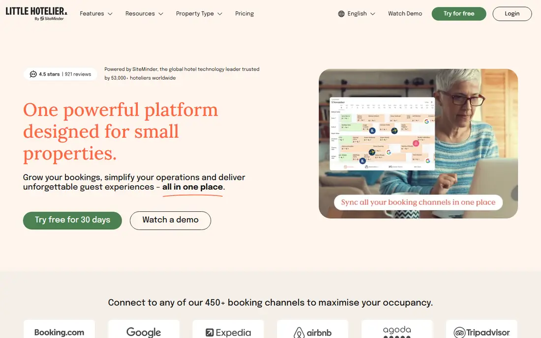 Little Hotelier homepage