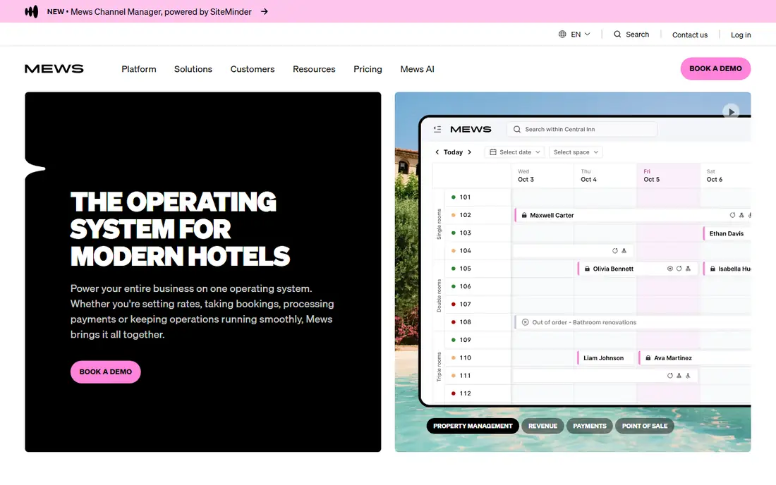 Mews homepage