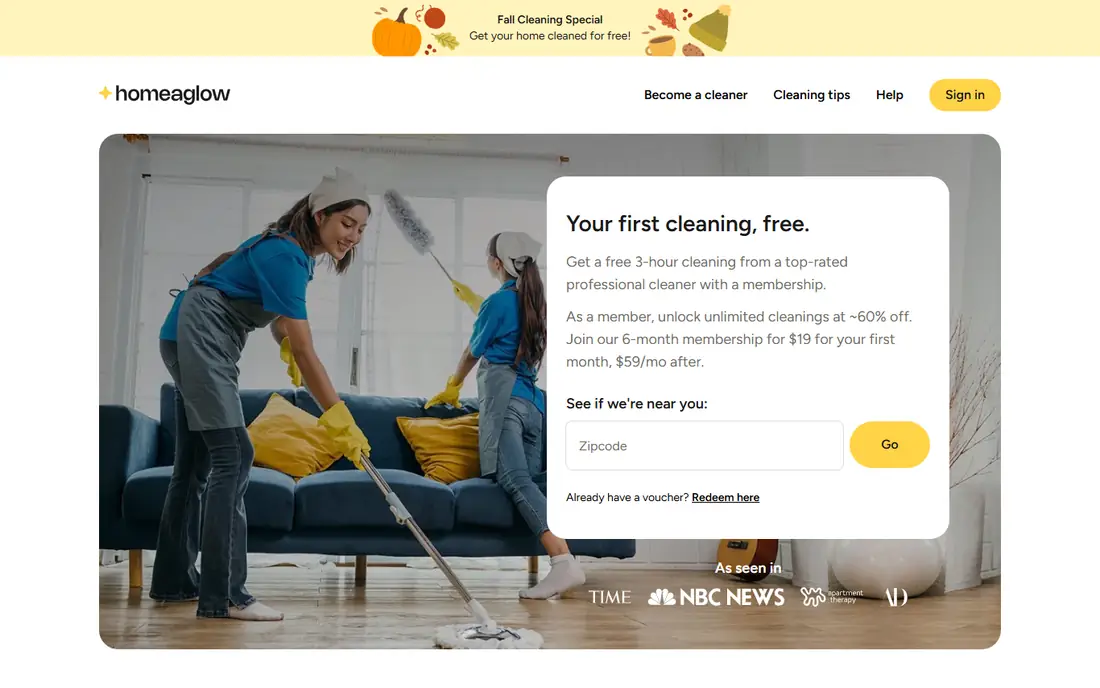 Homeaglow homepage