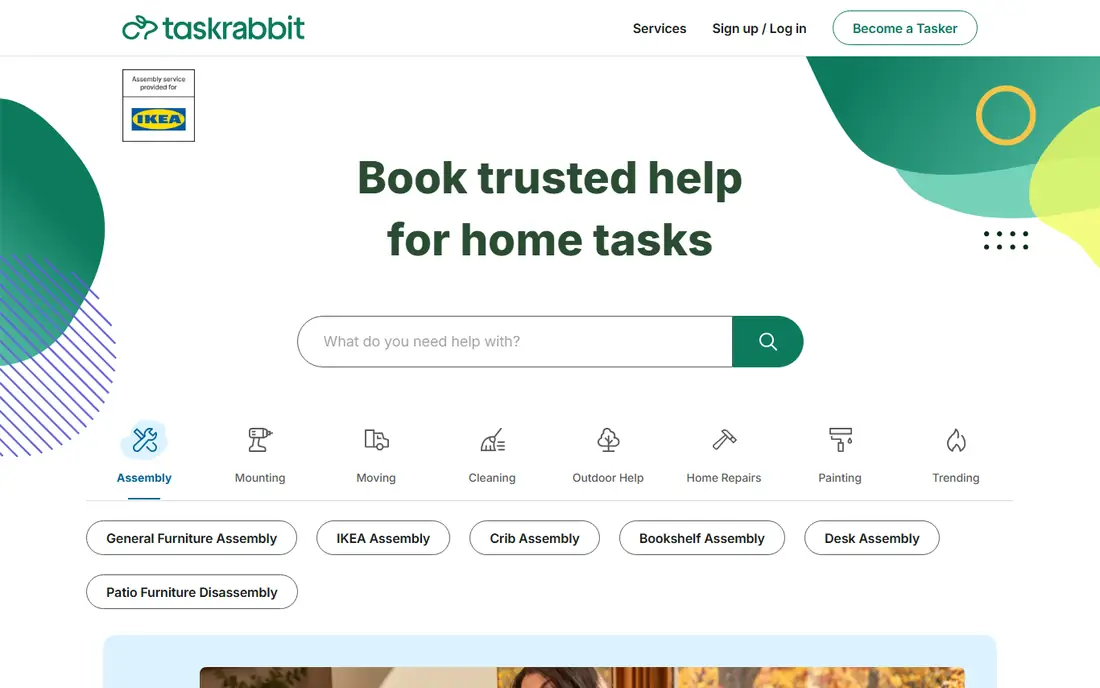 TaskRabbit homepage