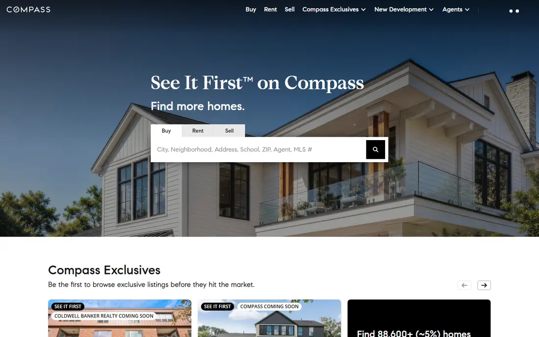 Compass homepage