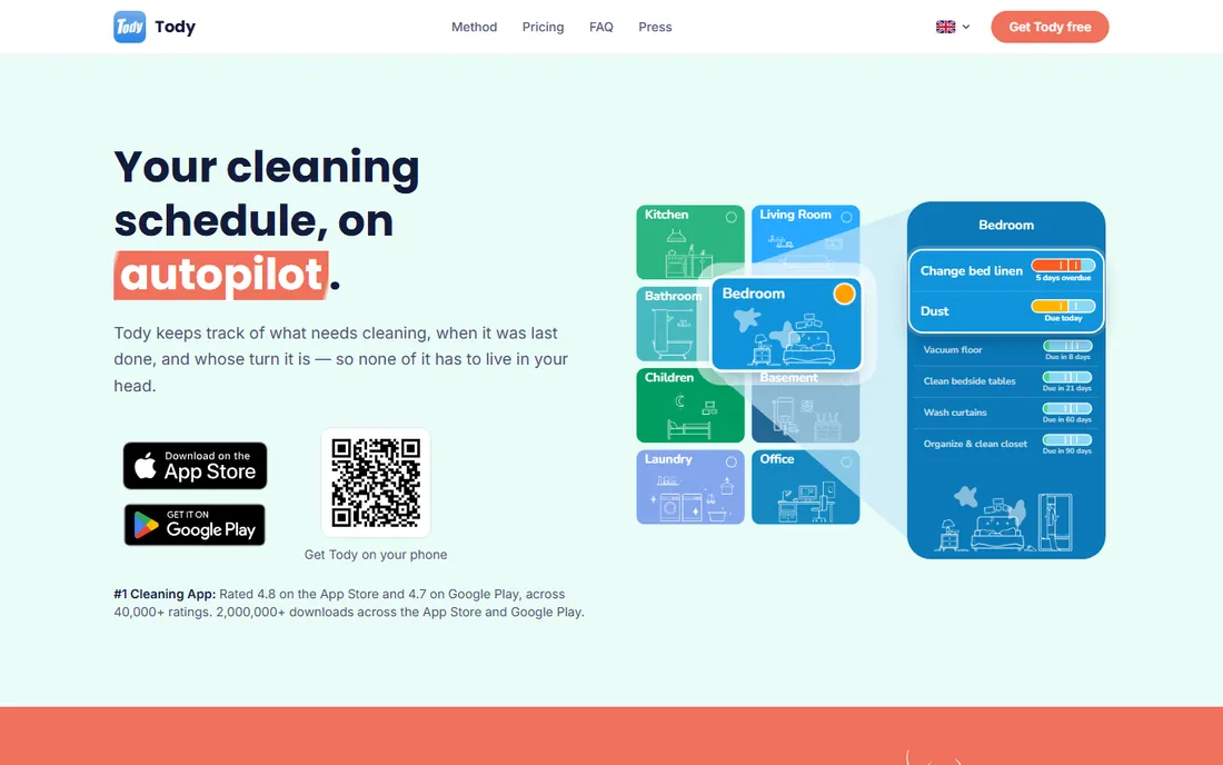 Tody homepage