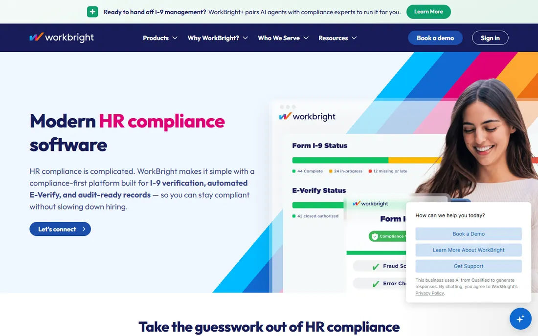 WorkBright homepage