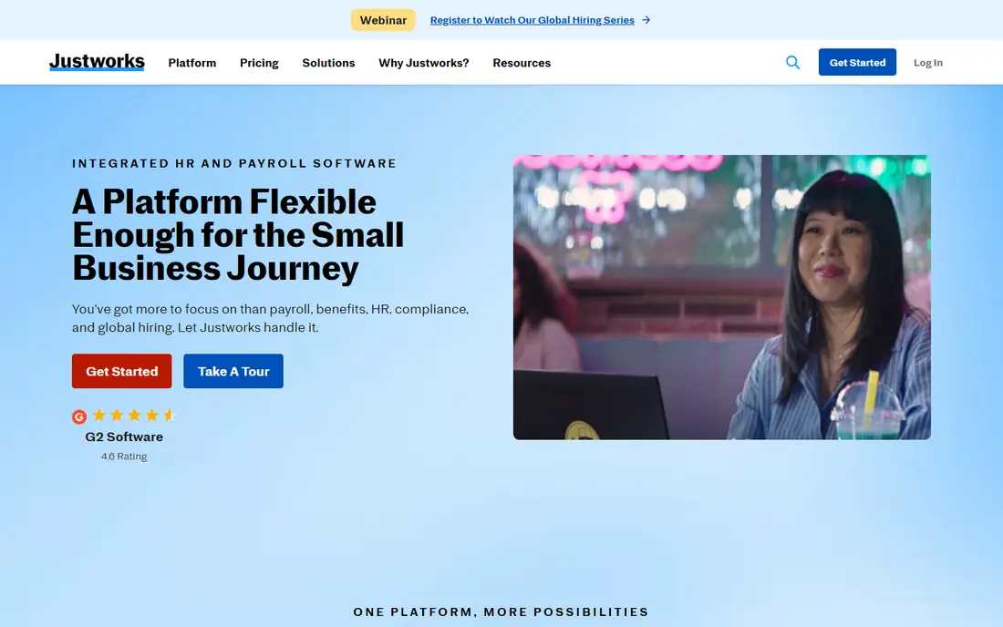 Justworks homepage