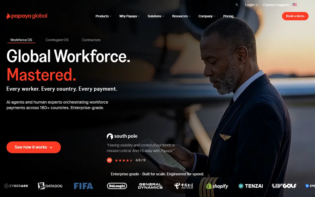 Papaya Global homepage