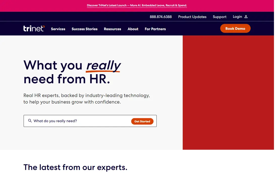 TriNet homepage