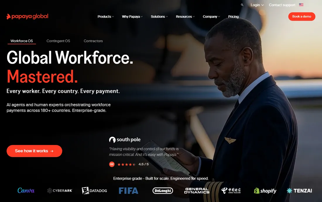 Papaya Global homepage