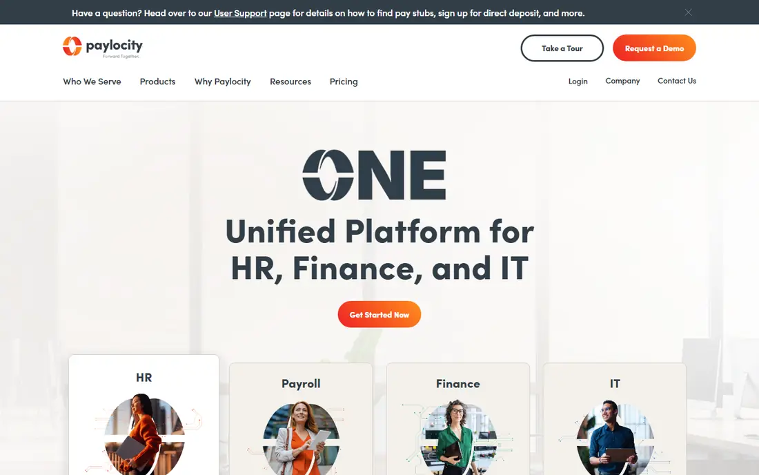 Paylocity homepage