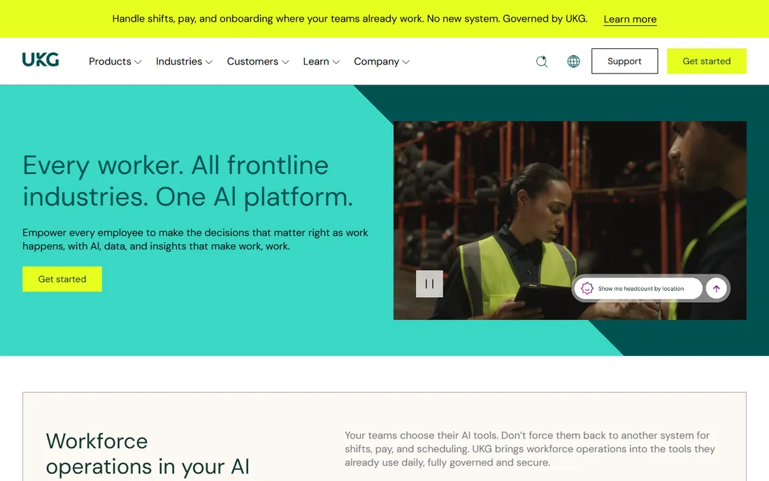 UKG homepage