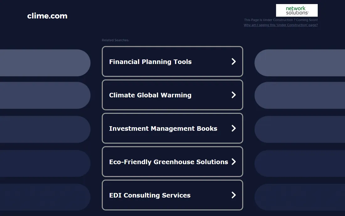 Clime homepage