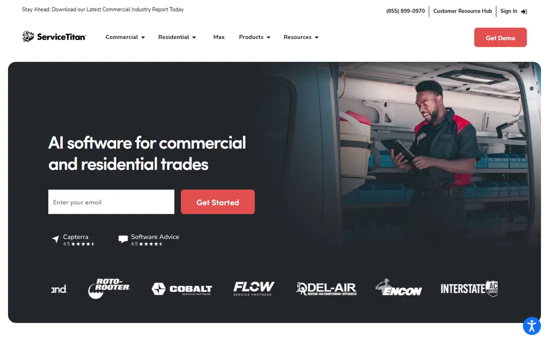 ServiceTitan homepage