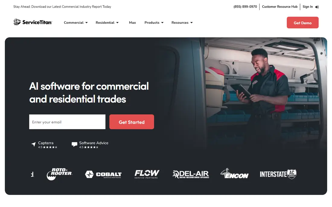 ServiceTitan homepage