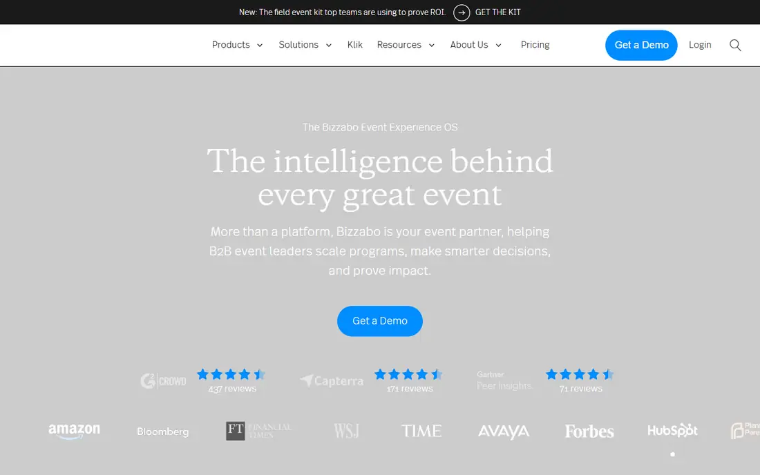 Bizzabo homepage