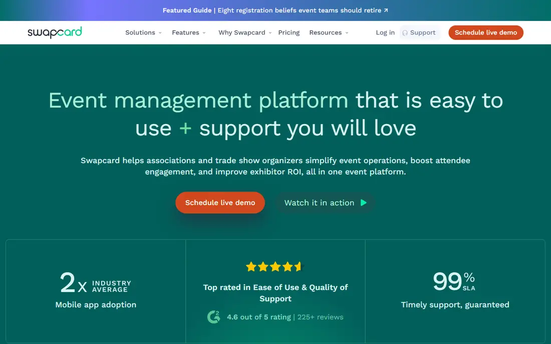 Swapcard homepage