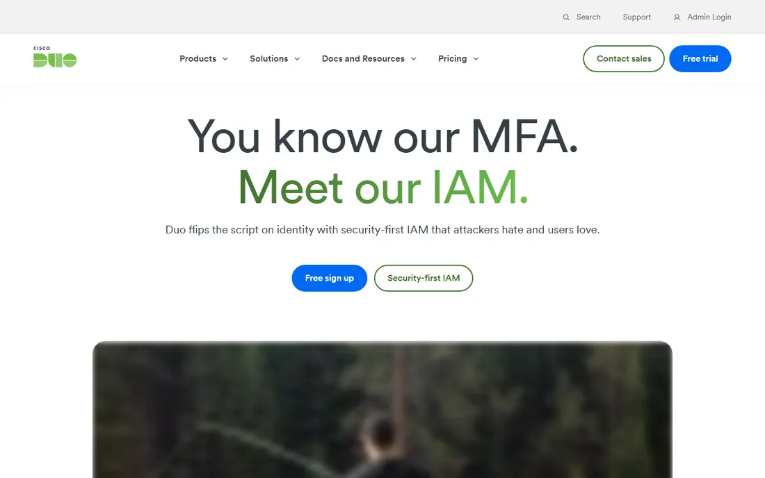 Duo Security homepage