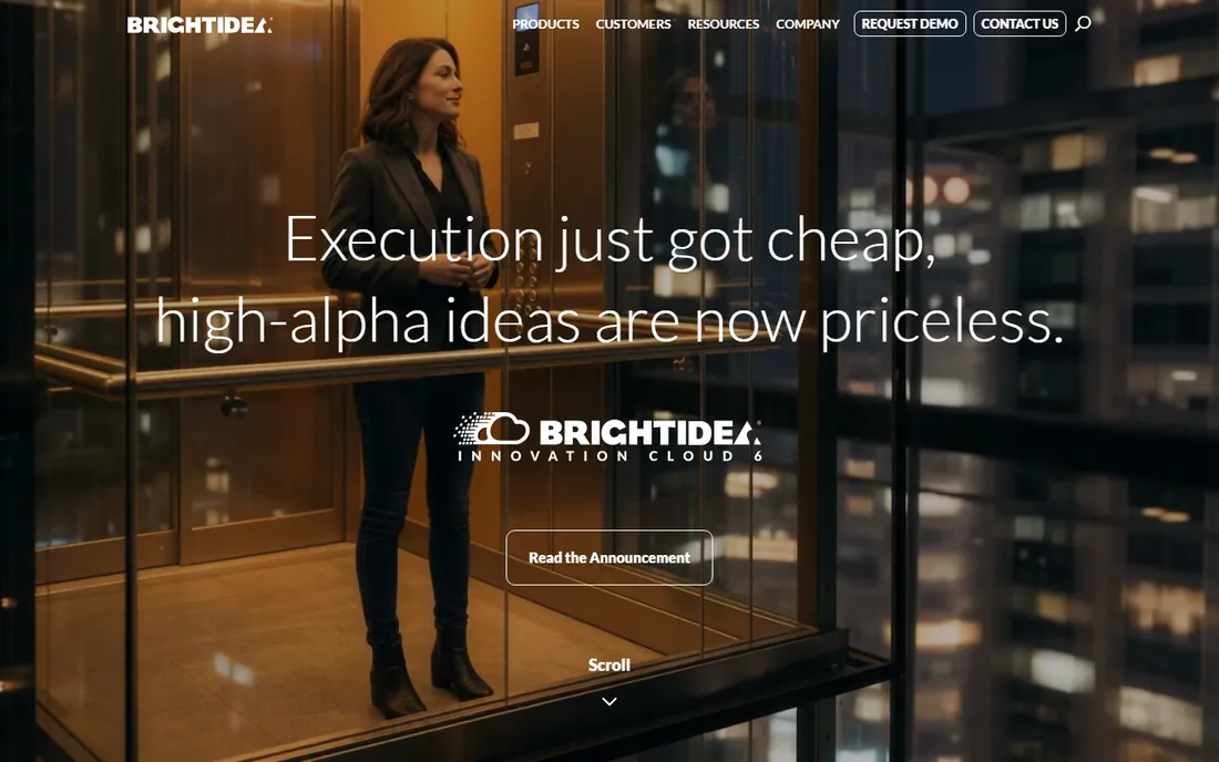 Brightidea homepage
