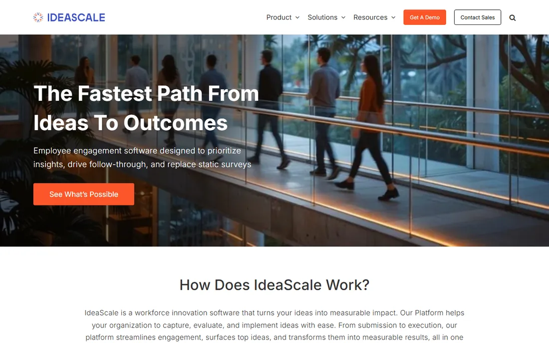 IdeaScale homepage
