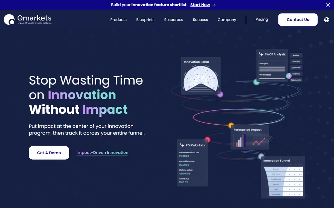 Qmarkets homepage