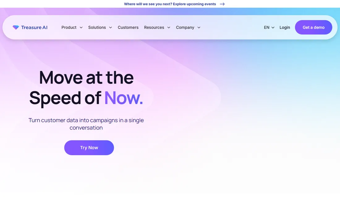 Treasure Data homepage