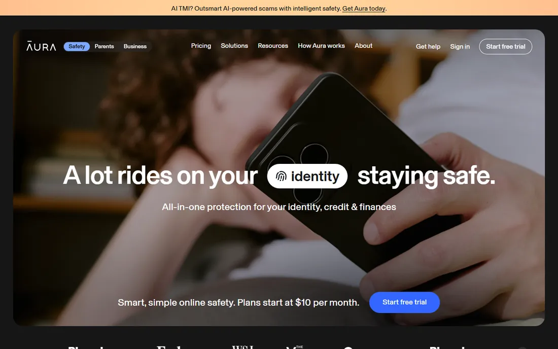 Aura homepage