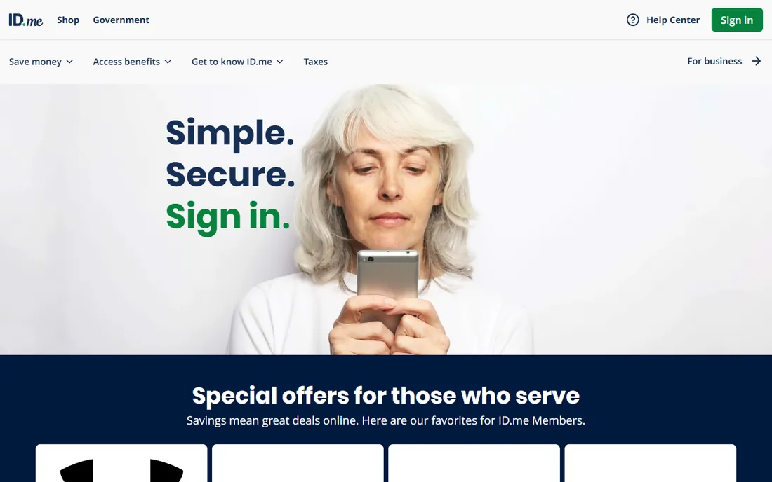 ID.me homepage