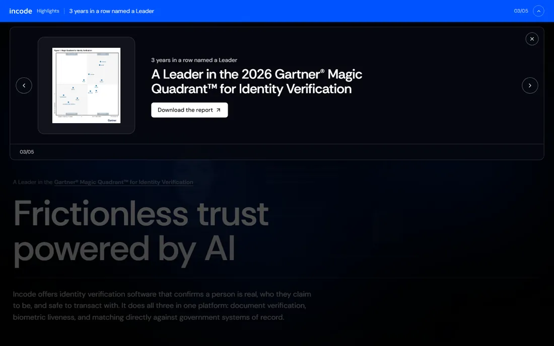 Incode homepage