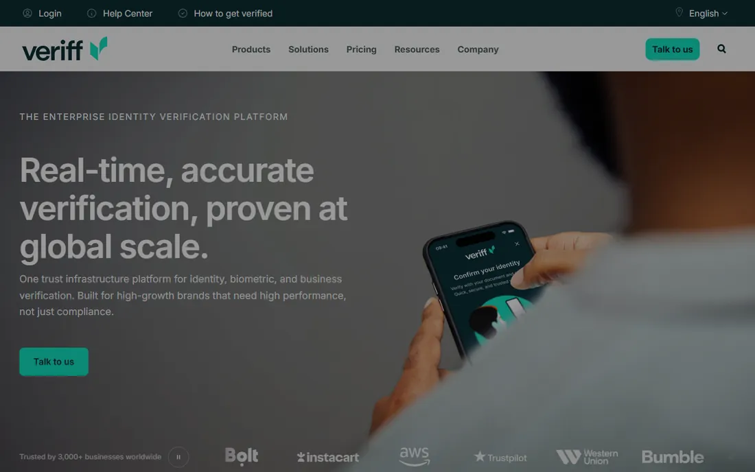 Veriff homepage