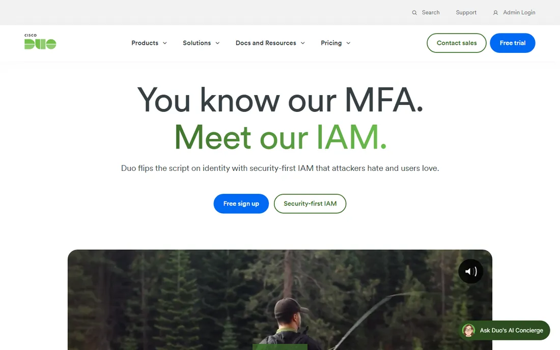 Cisco Duo homepage