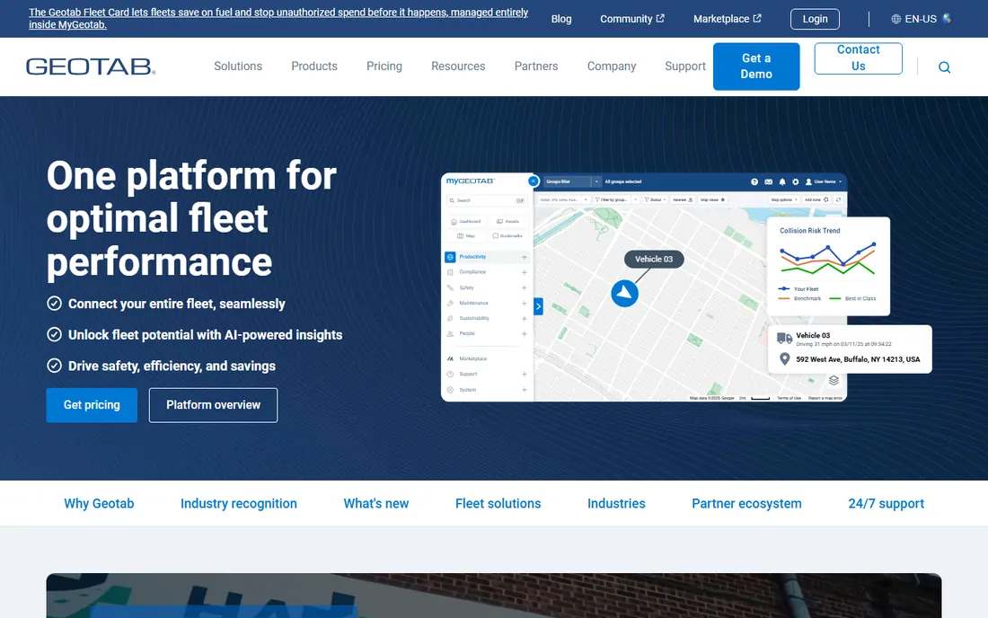 Geotab homepage