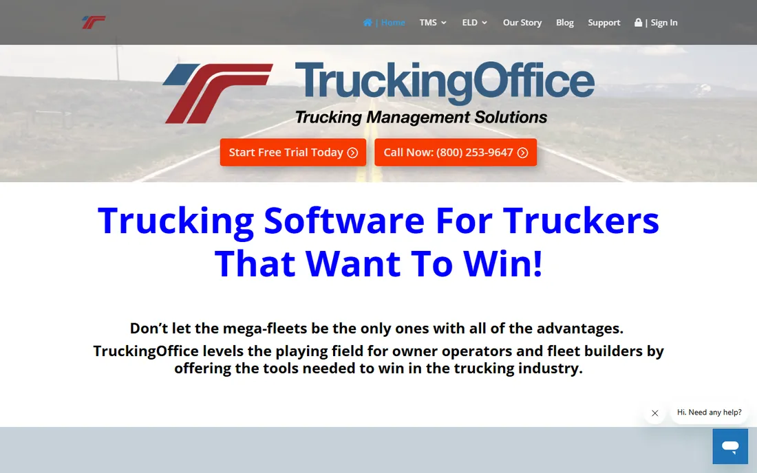 TruckingOffice homepage
