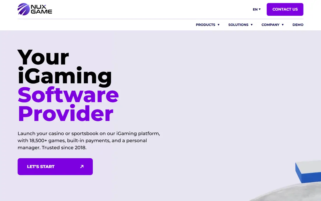 NuxGame homepage