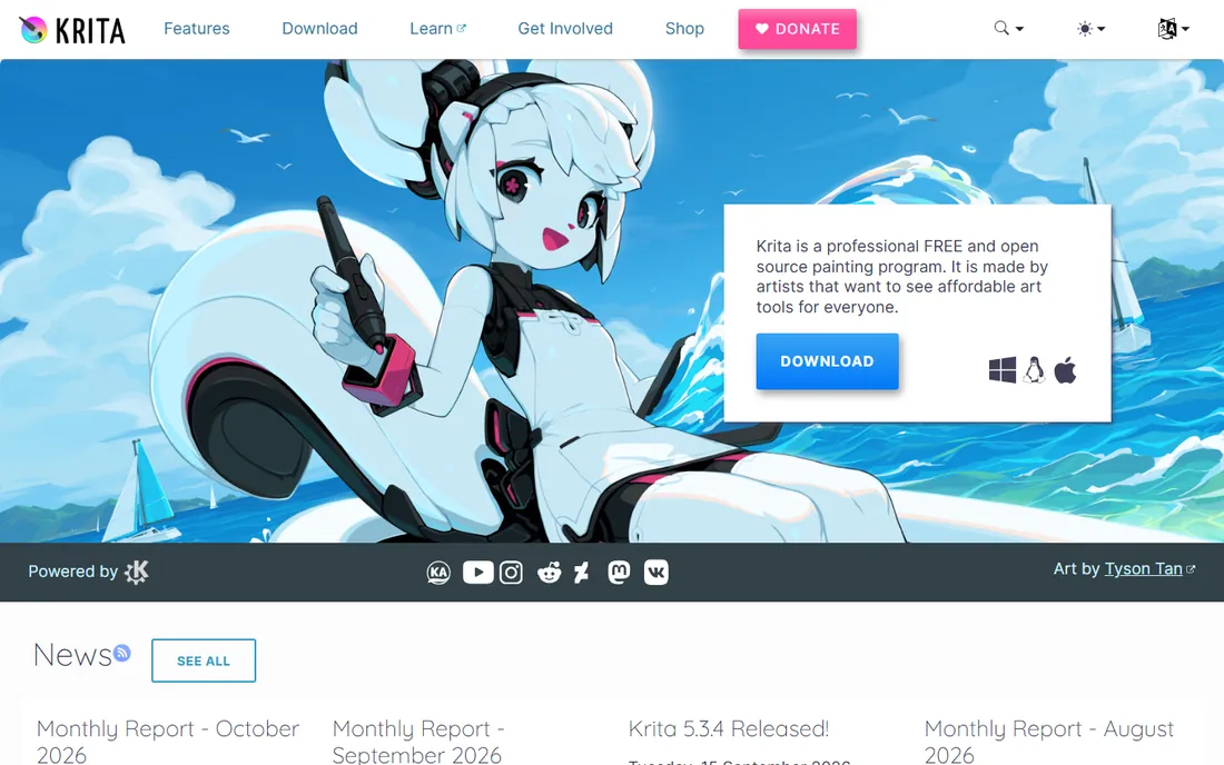 Krita homepage