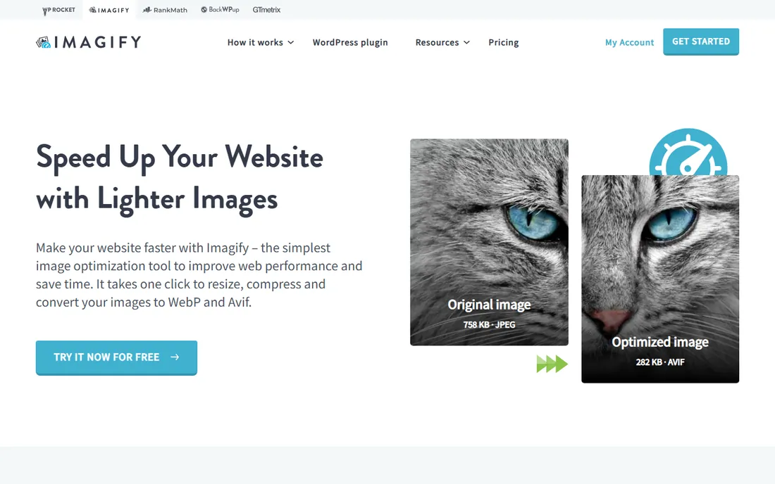 Imagify homepage