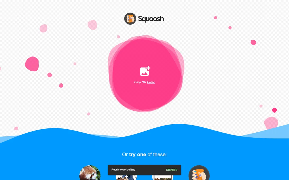 Squoosh homepage