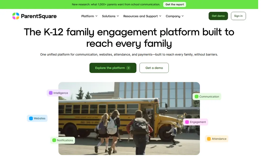 ParentSquare homepage