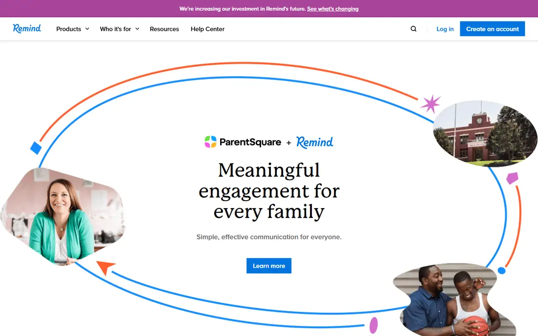 Remind homepage