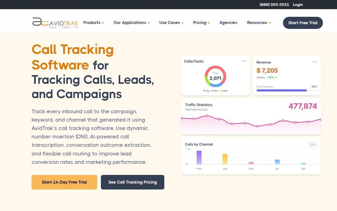 AvidTrak homepage