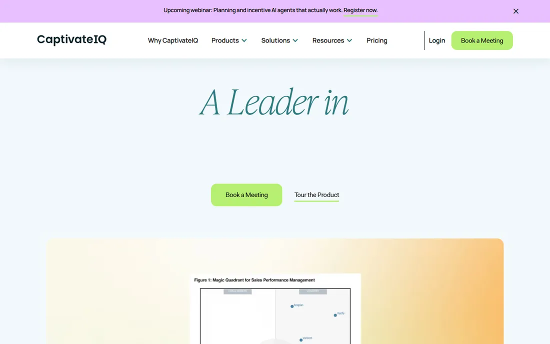 CaptivateIQ homepage